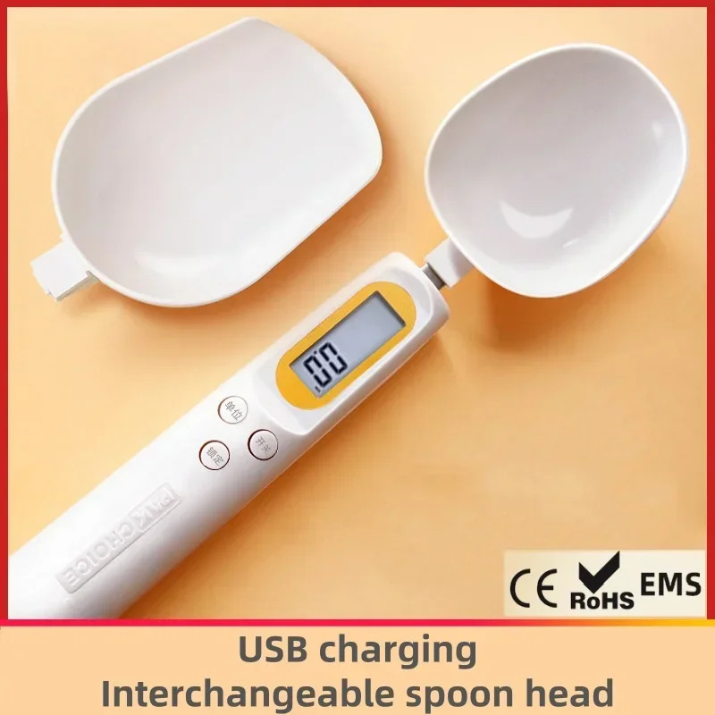 Portion Scale Digital - ช้อนตวงดิจิตอลสำหรับอาหารสัตว์เลี้ยง ช้อนตวงอิเล็กทรอนิกส์พร้อมจอ LED ช่วยให้การตวงอาหารสุนัขและแมวได้อย่างแม่นยำ