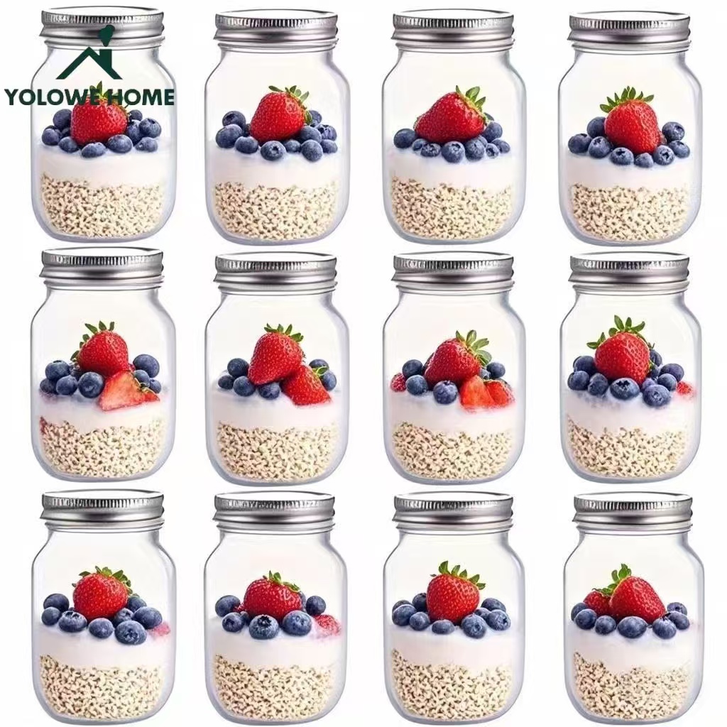 Meal Prep Glass Containers - 6 ชิ้น, 12 ชิ้น, 500 มล./16