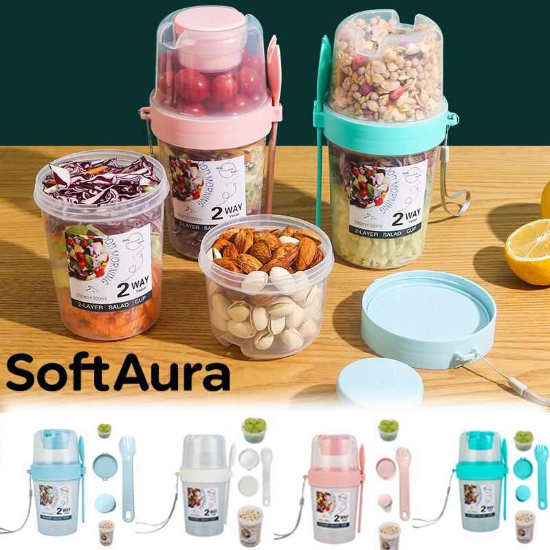 Meal Prep Glass Containers - ซอฟท์ออรา บราค์ฟาสท์ ออน เดอะ โก คัพ