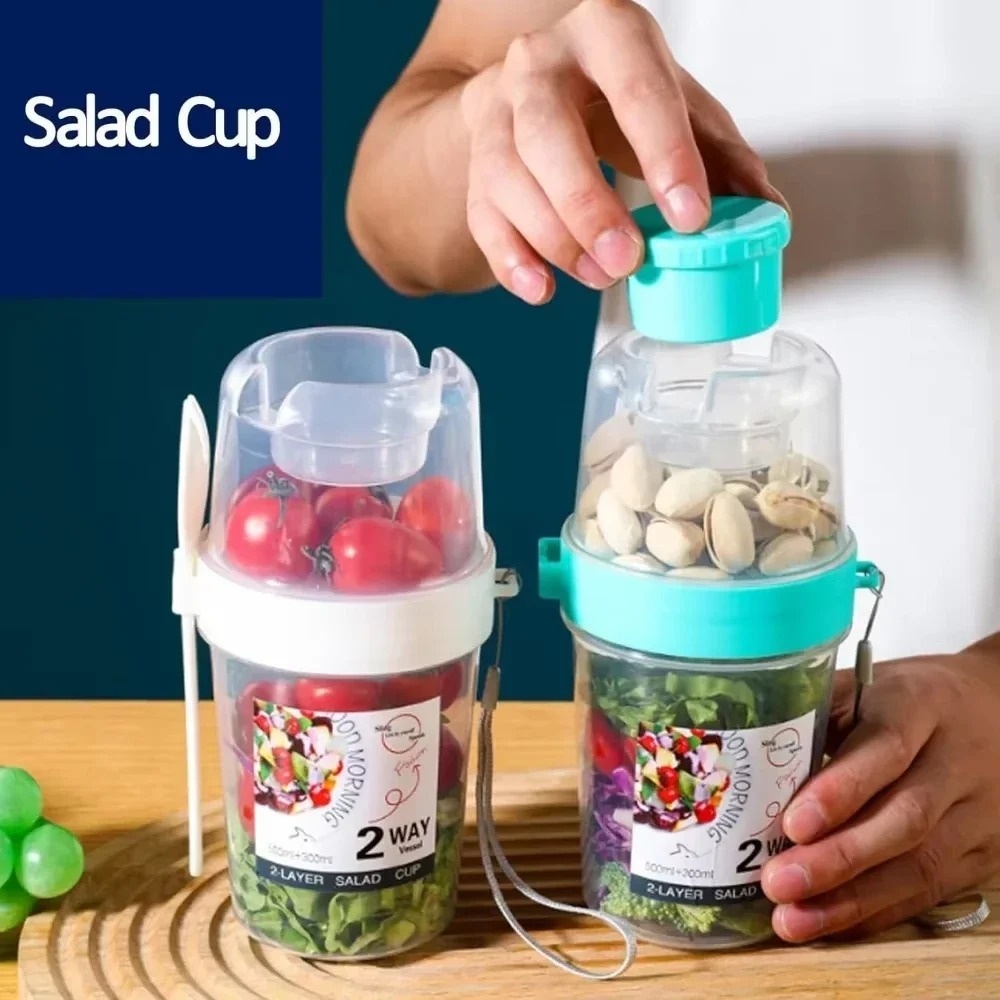 ถ้วยสลัดพกพา ถ้วยอาหารเช้า ถ้ว - Meal Prep Glass Containers บทวิจารณ์และราคา