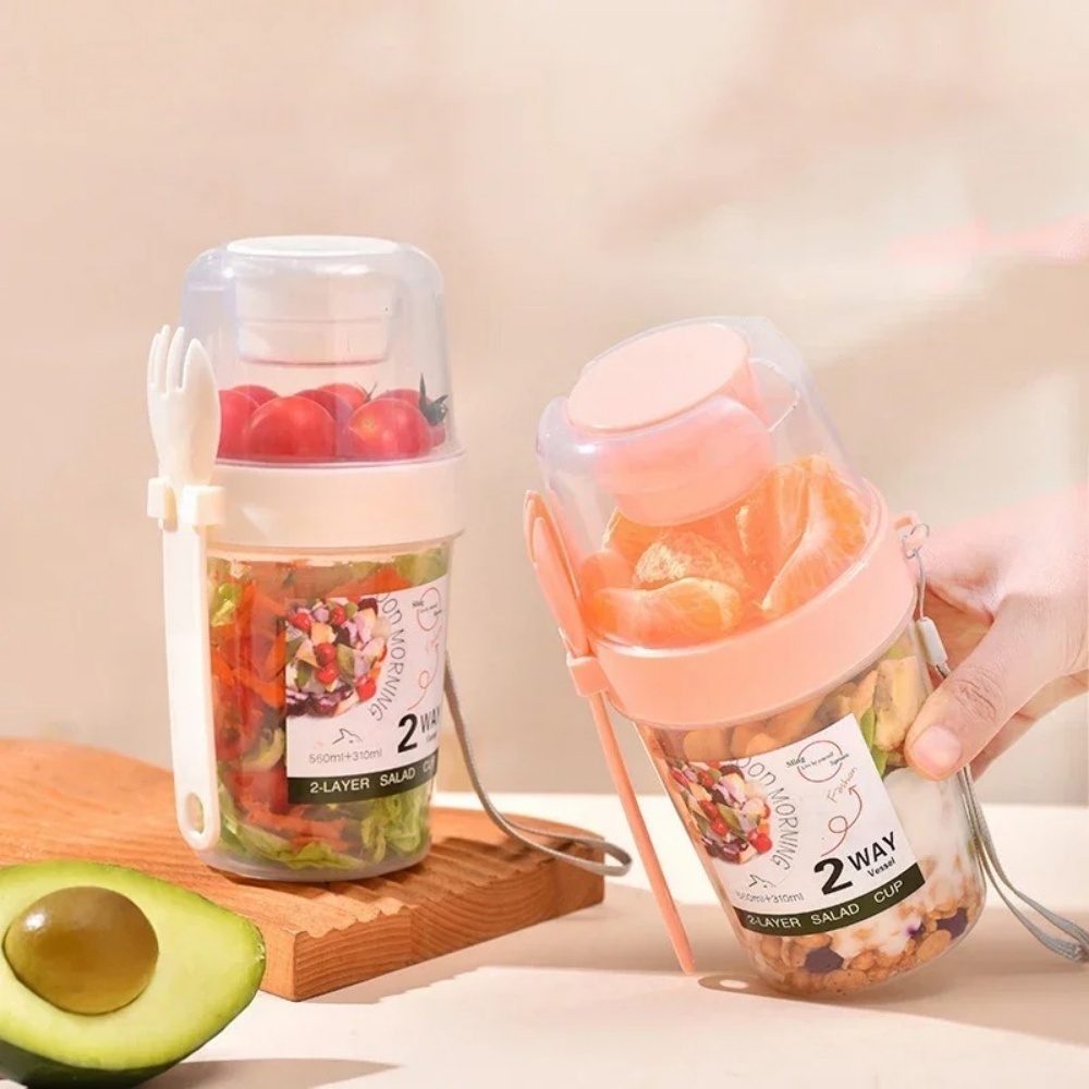 ถ้วยสลัดพกพา ถ้วยอาหารเช้า ถ้ว - Meal Prep Glass Containers บทวิจารณ์และราคา