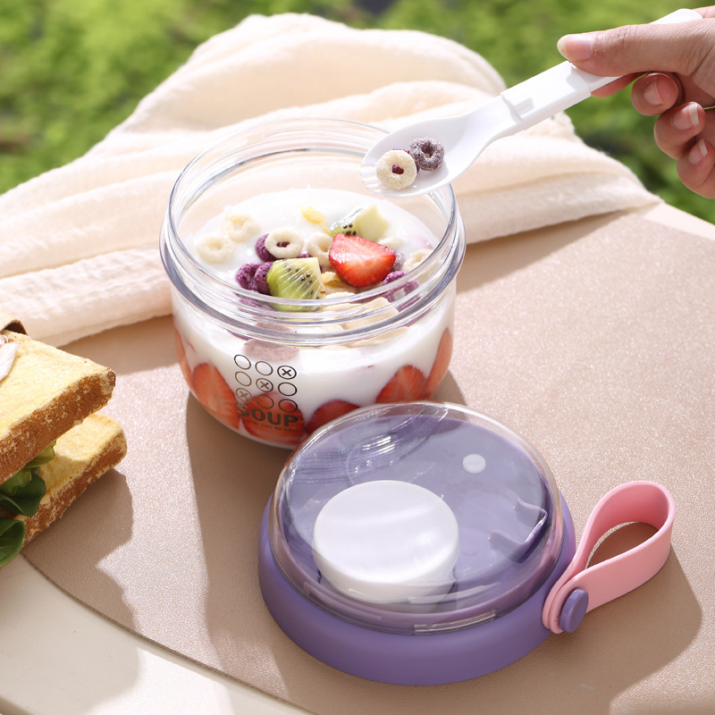 ถ้วยสลัดถ้วยข้าวโอ๊ตสองชั้นแบบ - Meal Prep Glass Containers บทวิจารณ์และราคา