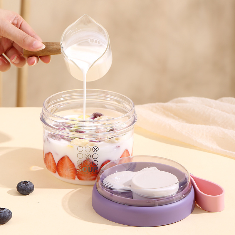 ถ้วยสลัดถ้วยข้าวโอ๊ตสองชั้นแบบ - Meal Prep Glass Containers บทวิจารณ์และราคา