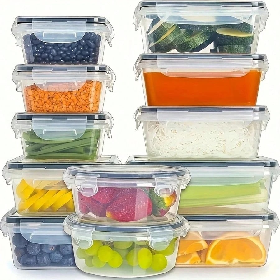 กล่องเก็บอาหารพลาสติกปิดผนึก 1 - Meal Prep Glass Containers บทวิจารณ์และราคา