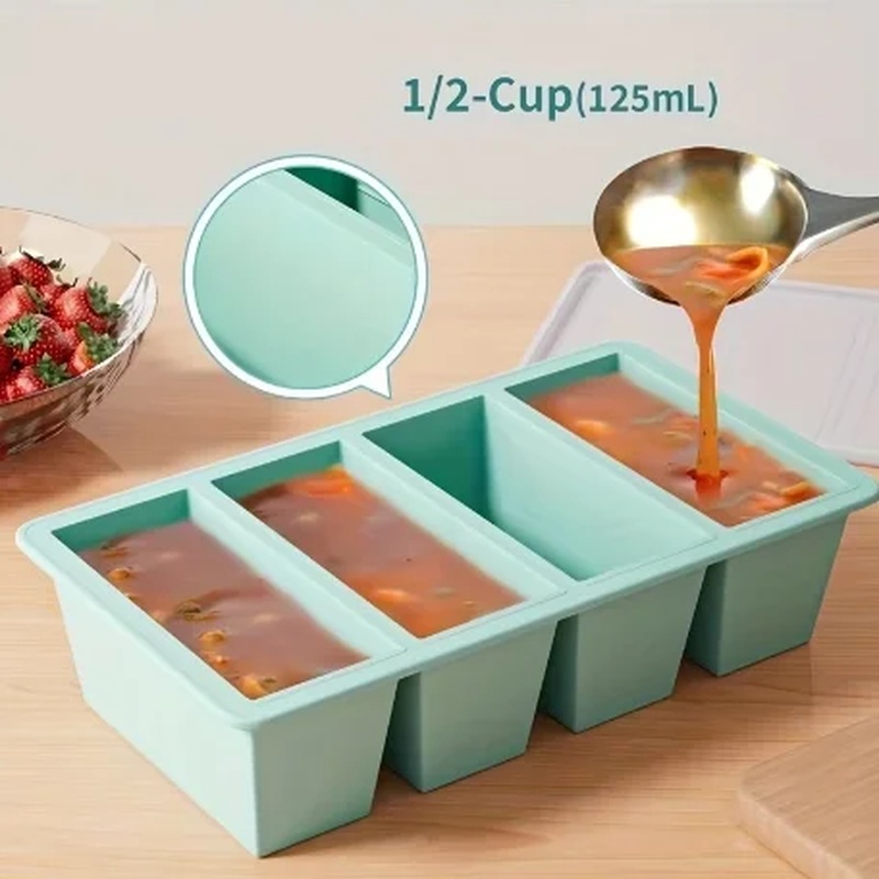 ถาดซิลิโคนสำหรับแช่แข็งแบบซ้อน - Meal Prep Chia Pudding บทวิจารณ์และราคา
