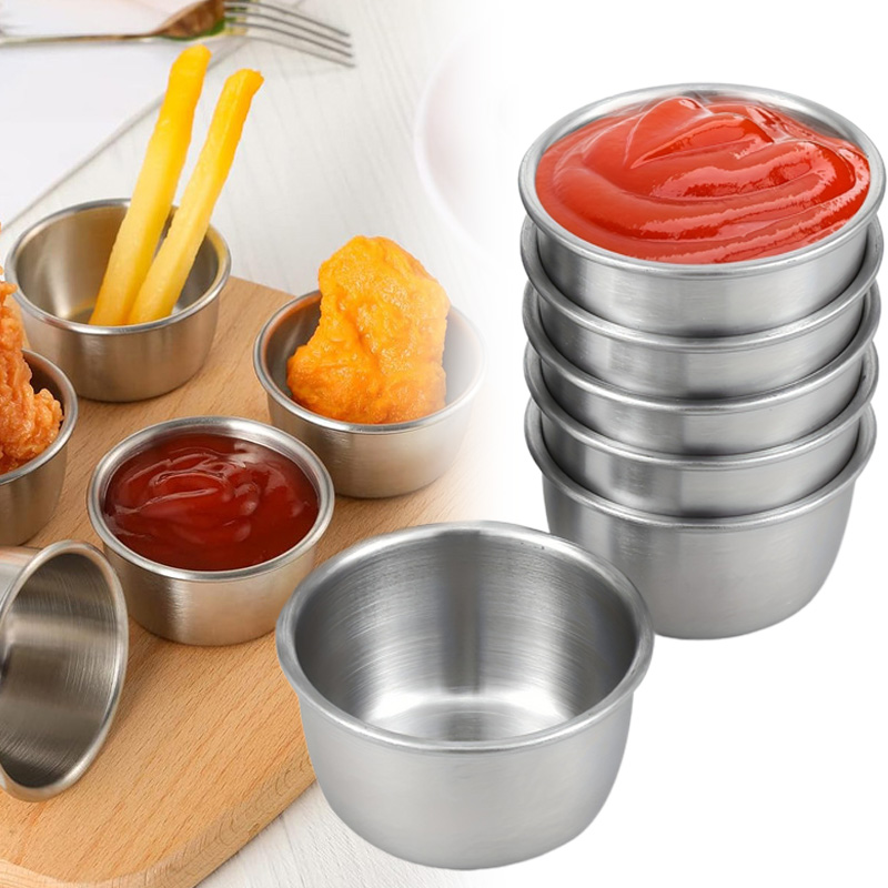 ชามจิ้มซอส 304 ถ้วยสแตนเลสรอบจ - Sauce Dipping Cup บทวิจารณ์และราคา