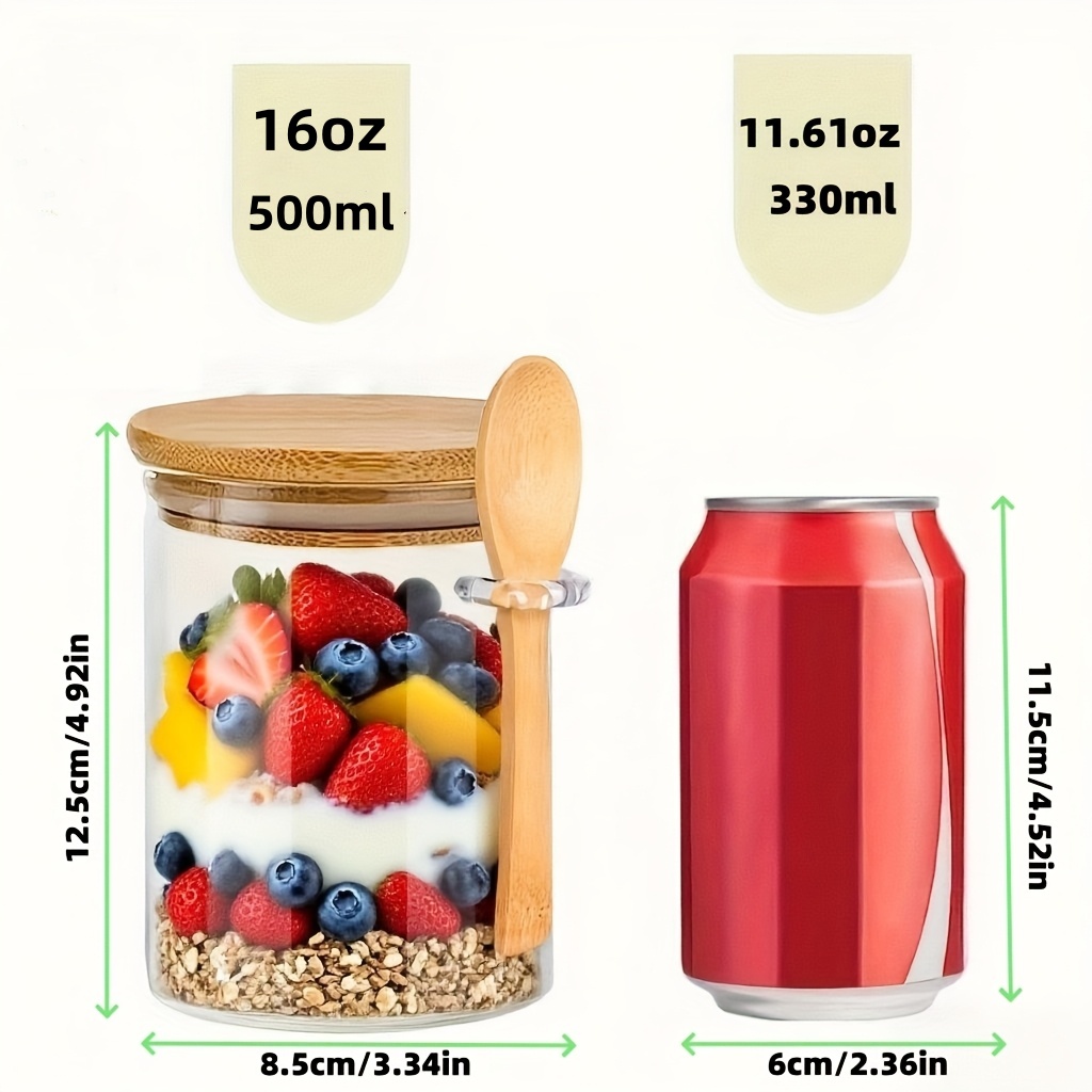 ชุดแก้วสำหรับใส่ข้าวโอ๊ต 1/2/4 - Meal Prep Glass Containers บทวิจารณ์และราคา