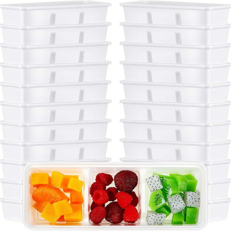 【กล่องใส่อาหาร 3 ช่อง 25 ชิ้น】 - Meal Prep Japanese Food บทวิจารณ์และราคา