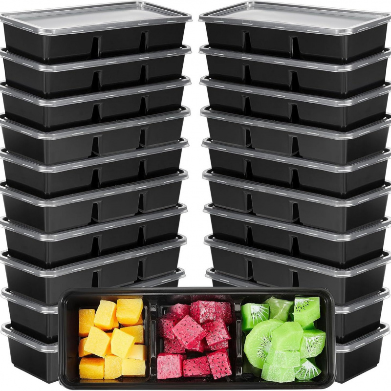 【กล่องใส่อาหาร 3 ช่อง 25 ชิ้น】 - Meal Prep Japanese Food บทวิจารณ์และราคา