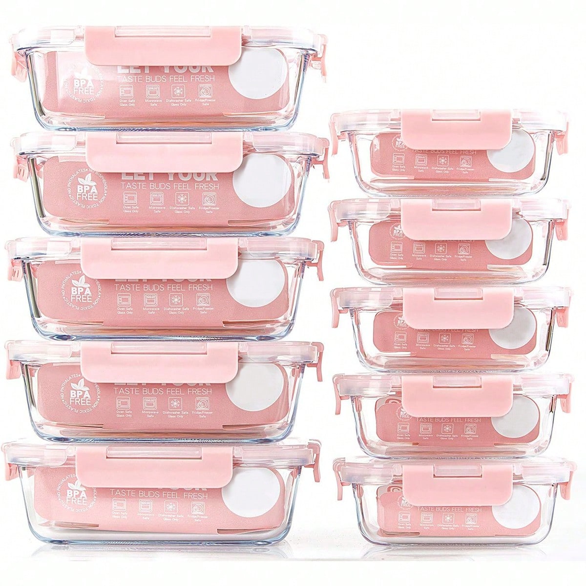 ชุดกล่องแก้วสำหรับเตรียมอาหาร  - Meal Prep Glass Containers บทวิจารณ์และราคา