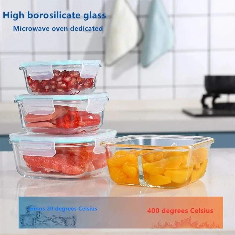 กล่องถนอมอาหารแก้ว ทนความร้อนส - Meal Prep Glass Containers บทวิจารณ์และราคา
