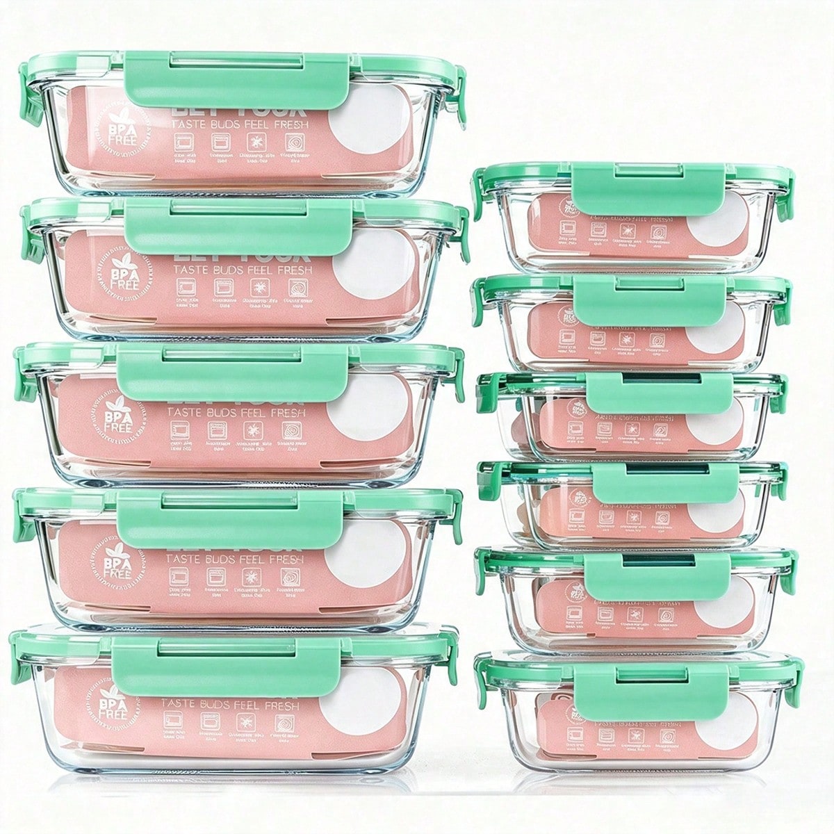 ชุดกล่องแก้วสำหรับเตรียมอาหาร  - Meal Prep Glass Containers บทวิจารณ์และราคา
