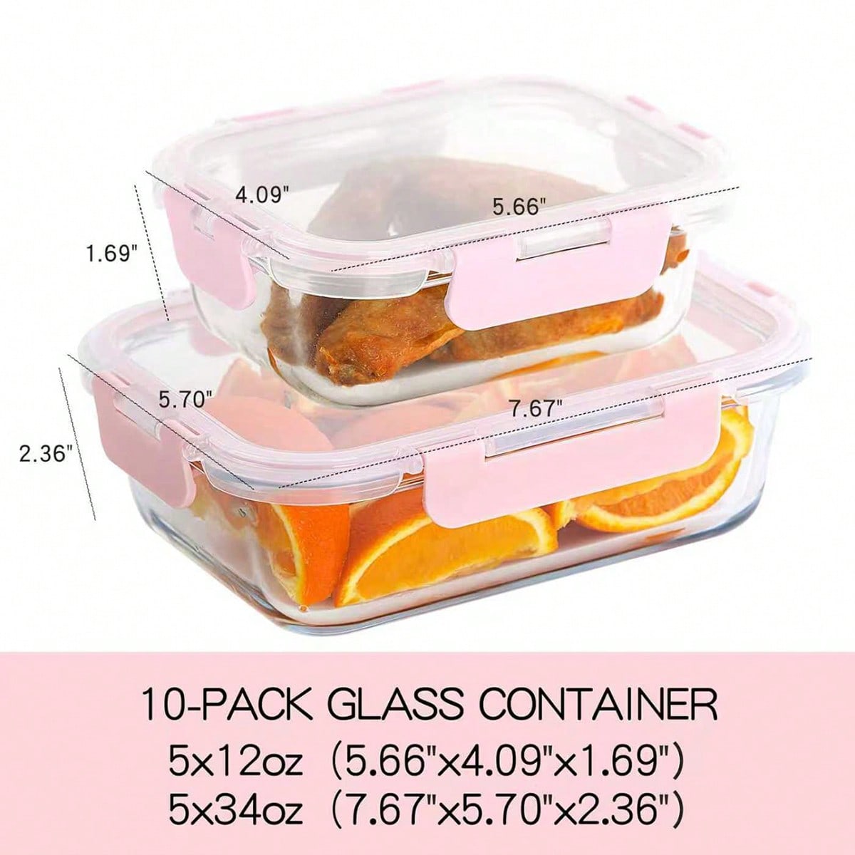 ชุดกล่องแก้วสำหรับเตรียมอาหาร  - Meal Prep Glass Containers บทวิจารณ์และราคา