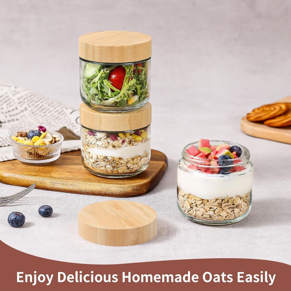 ภาชนะใส่โอ๊ตมีลแบบค้างคืนขนาด  - Meal Prep Chia Pudding บทวิจารณ์และราคา
