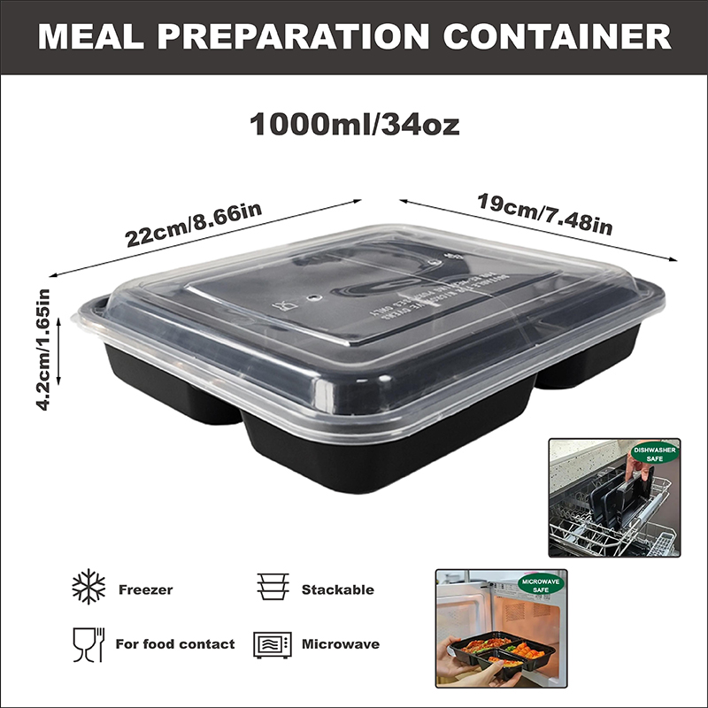 กล่องเตรียมอาหาร 3 ช่อง ขนาด 3 - Meal Prep Gym Food บทวิจารณ์และราคา