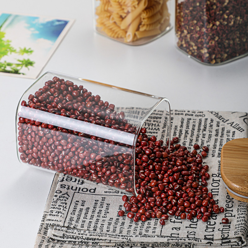 กระป๋องแก้วไม้ไผ่ทรงสี่เหลี่ยม - Meal Prep Glass Containers บทวิจารณ์และราคา